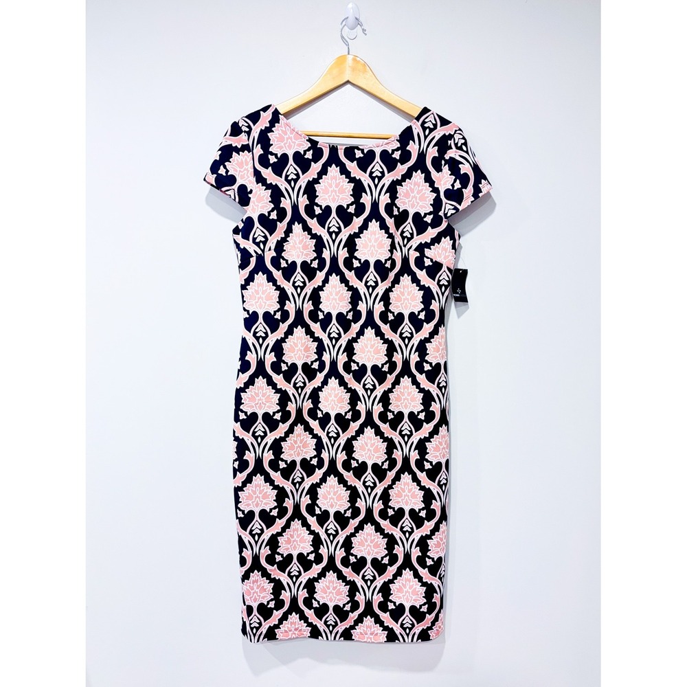 RONNIE NICOLE Navy floral sheath dress | Elegant Office | Size 14 - Picture 1 of 6